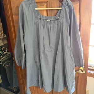 Mud Pie Slate Blue Square-Neck Dress.